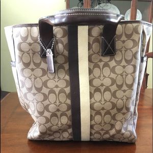 Coach Signature Leather Tote